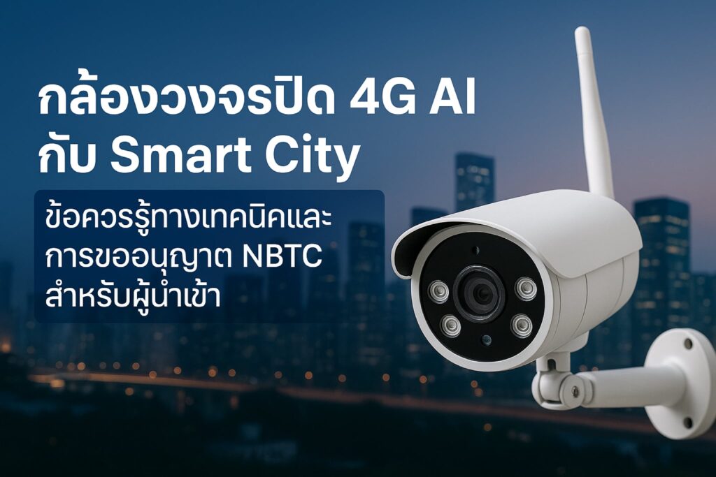 กล้องวงจรปิด 4G AI กับ Smart City: ข้อควรรู้ทางเทคนิคและการขออนุญาต NBTC สำหรับผู้นำเข้า